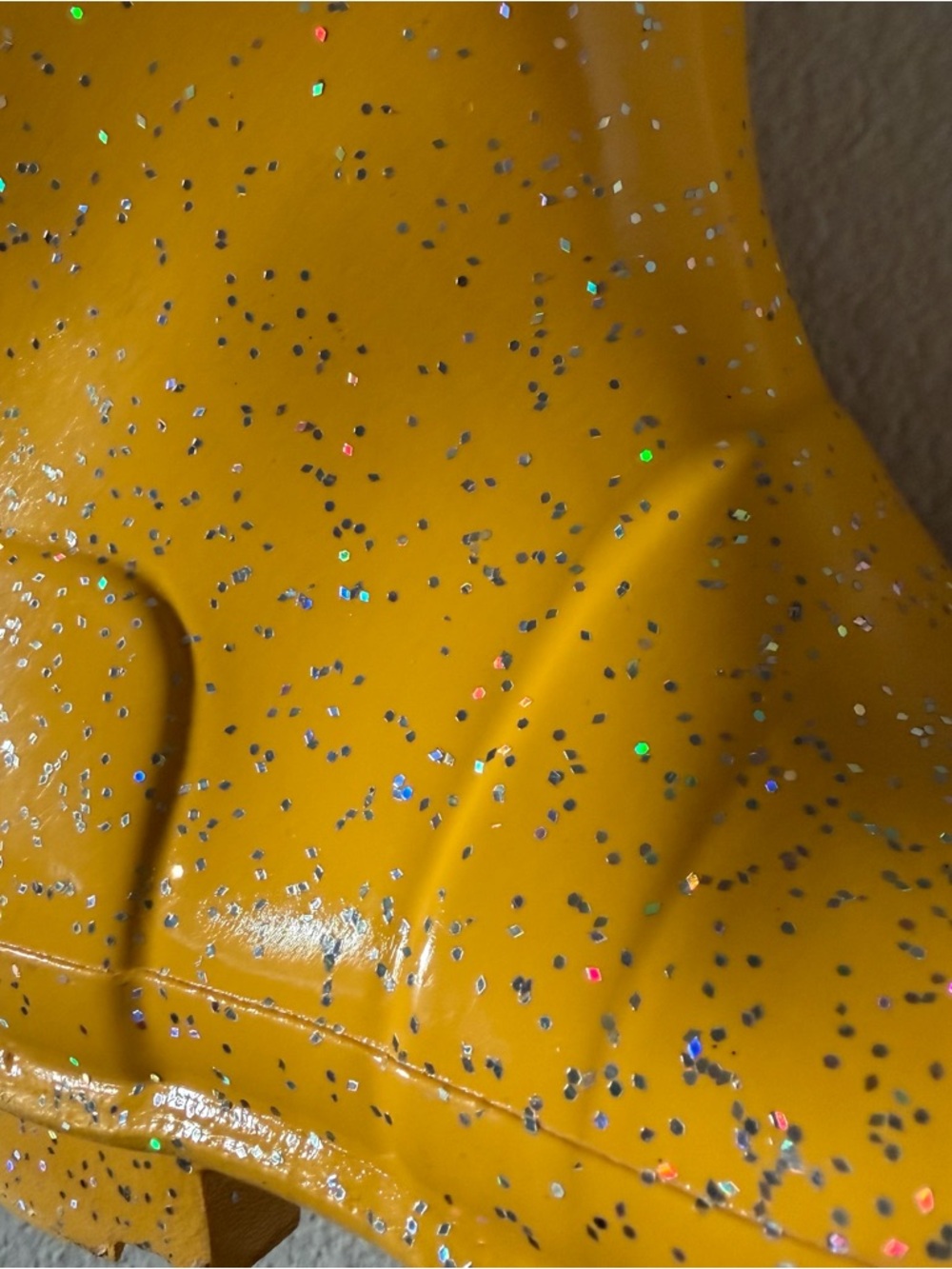 Hunter yellow glitter rain tall boots - Picture 6 of 6
